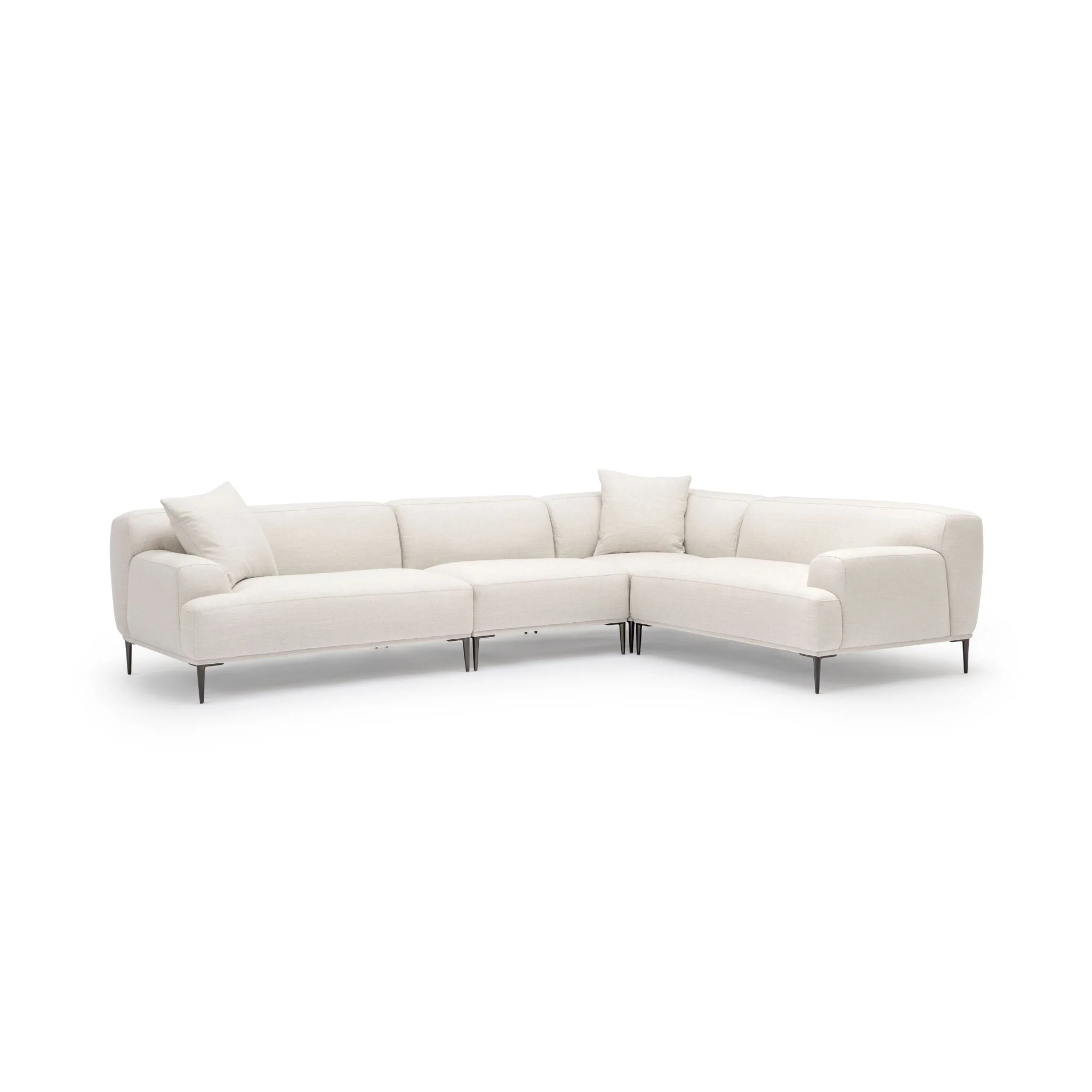 Amelia Closed Corner Sofa - Canvas White - Image 10