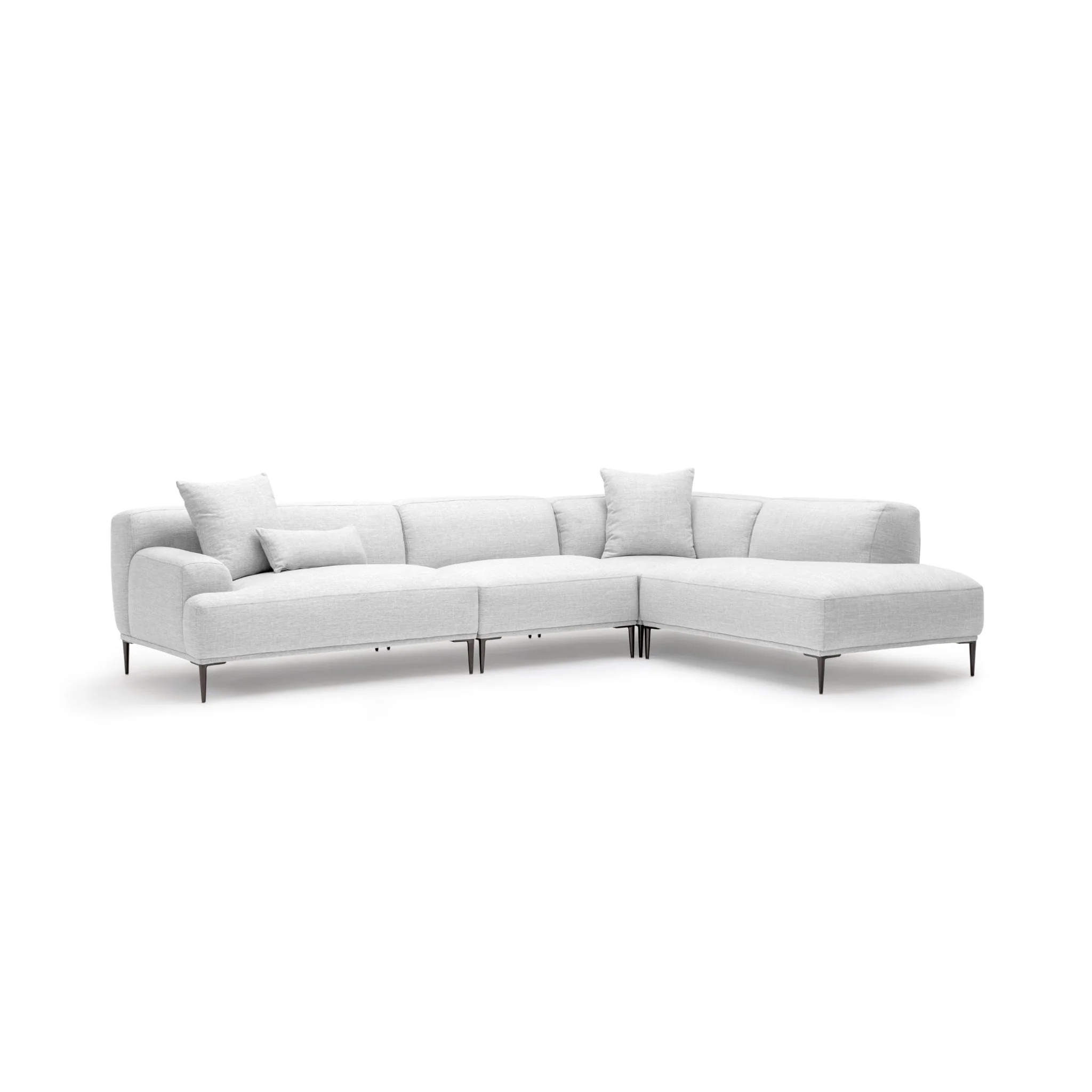 Amelia Corner Sofa - Silver - Image 6