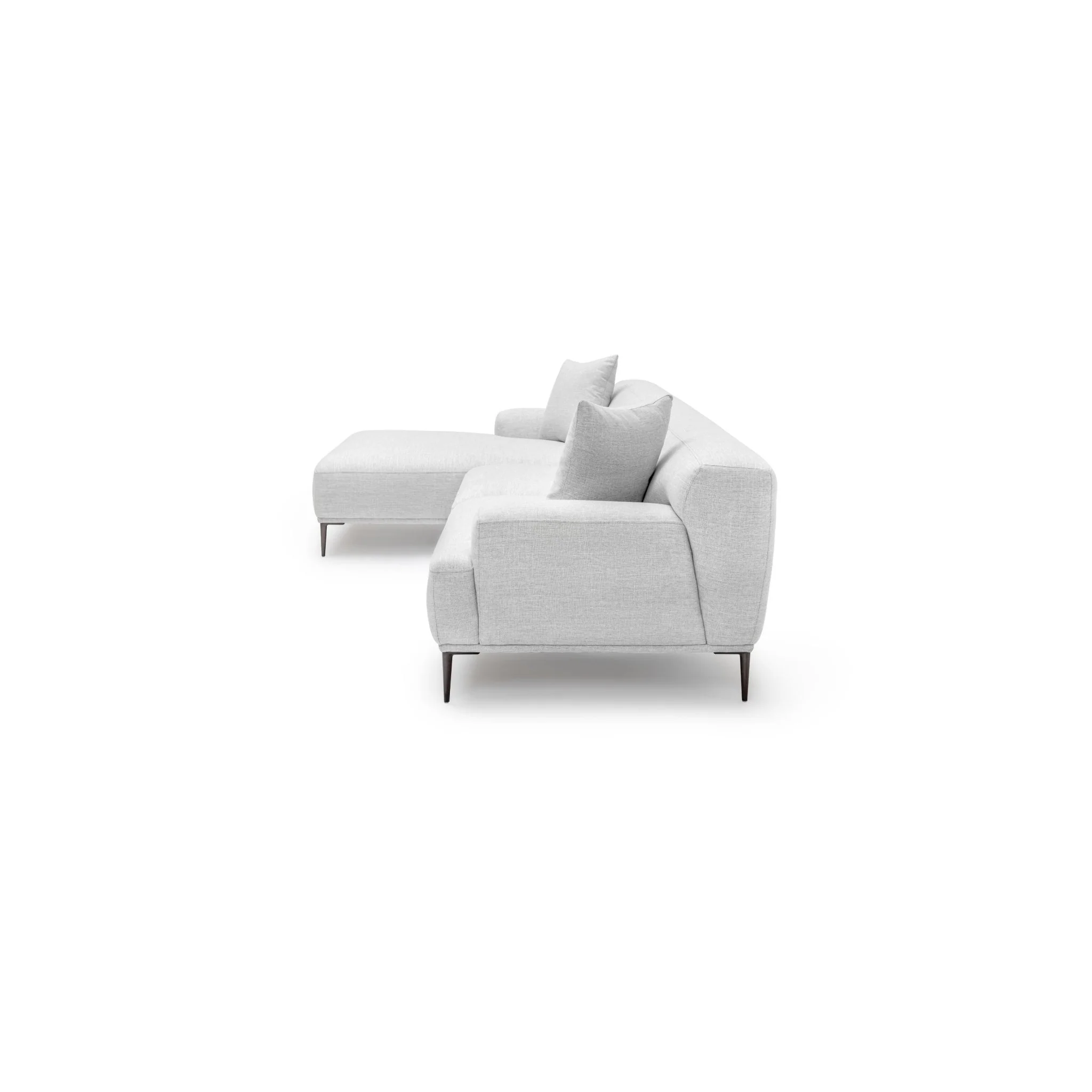 Amelia Extra Large L-Shaped Sofa - Silver - Image 3