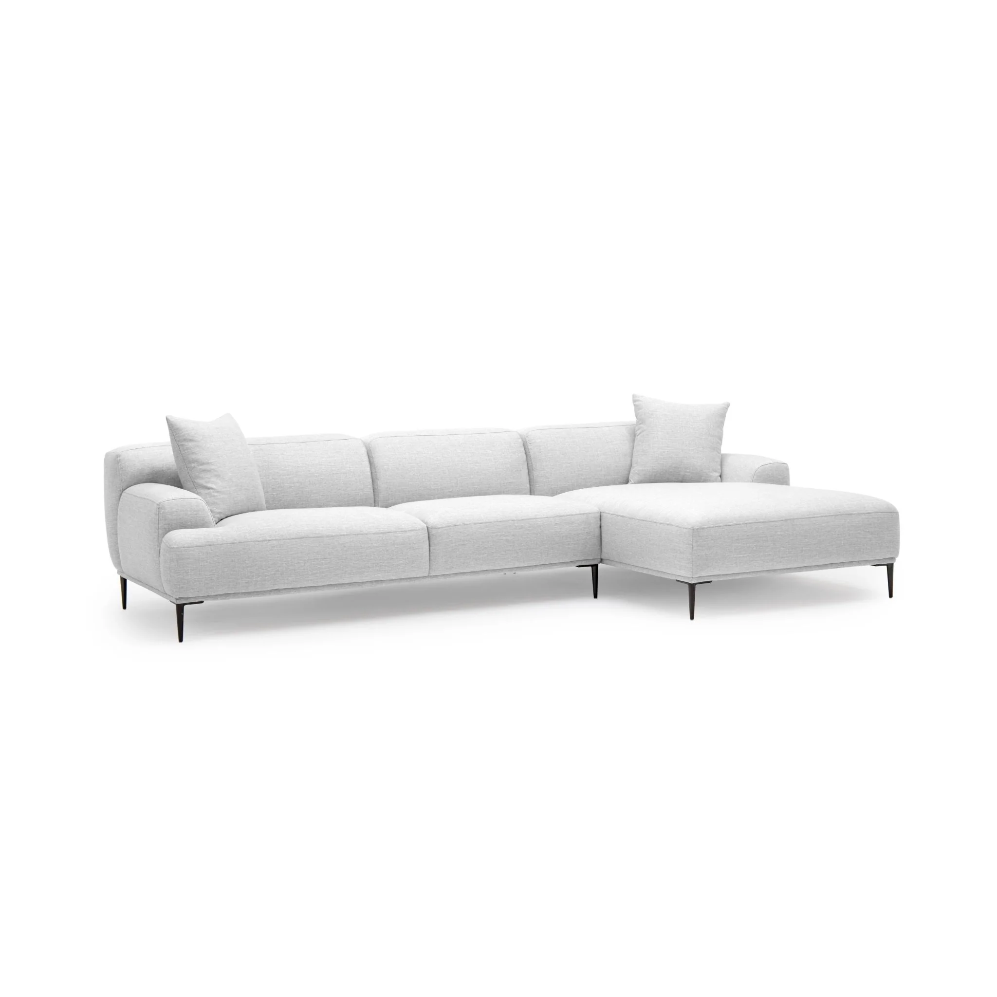 Amelia Extra Large L-Shaped Sofa - Silver - Image 6