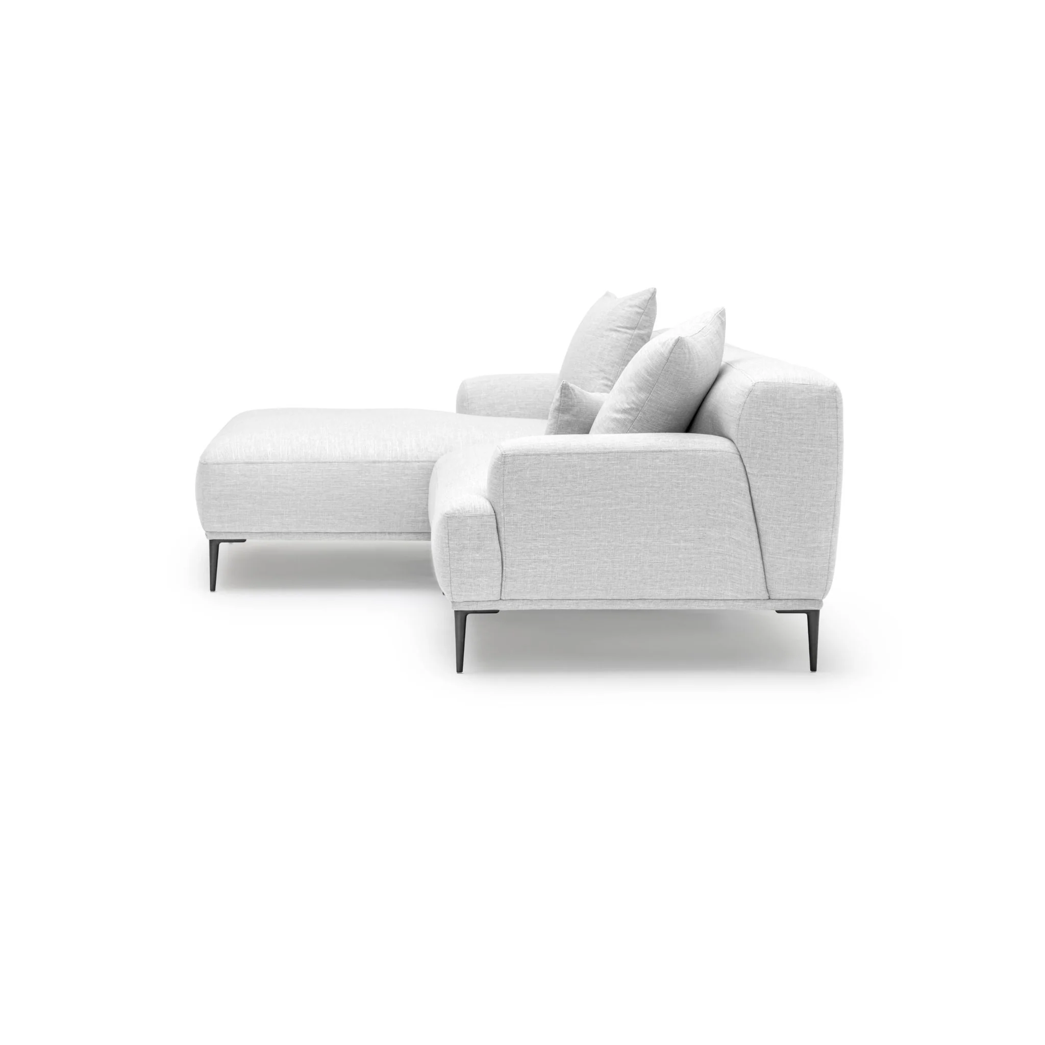 Amelia L-Shaped Sofa - Silver - Image 3