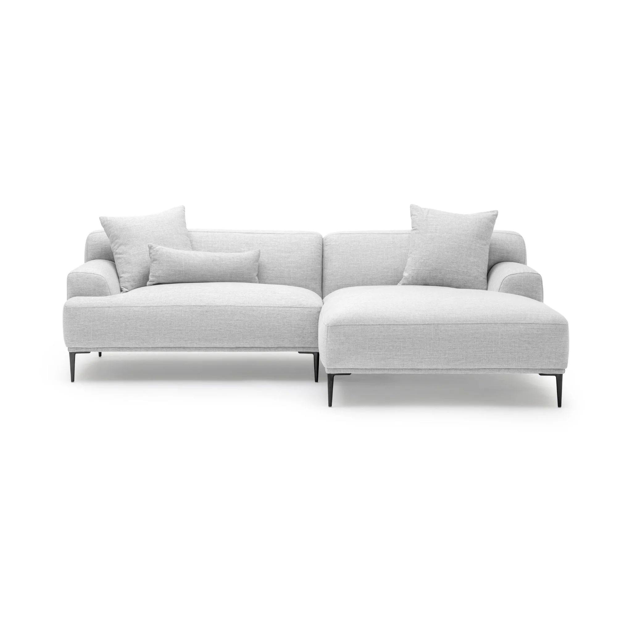 Amelia L-Shaped Sofa - Silver - Image 5