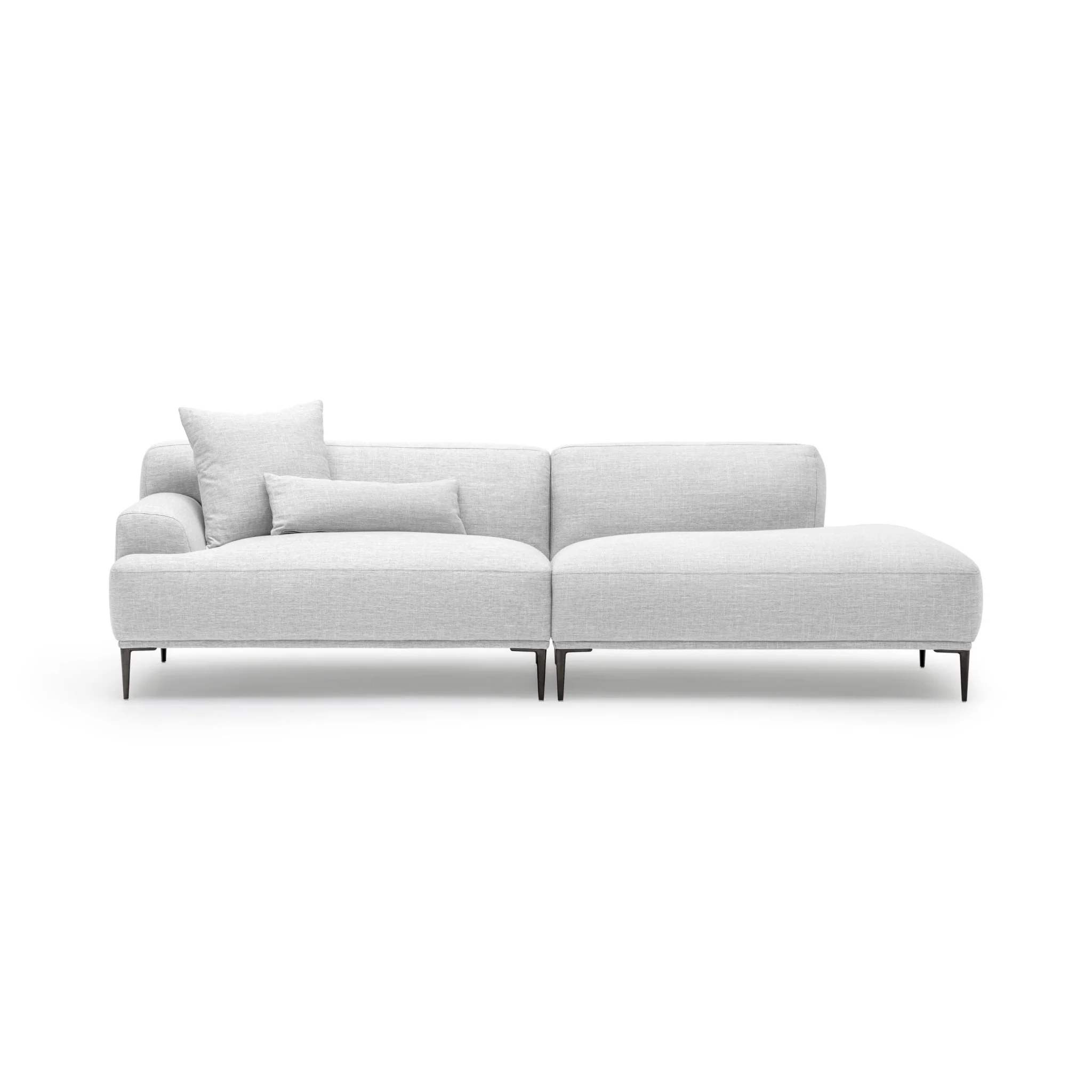 Amelia Open End Sofa - Silver - Image 5
