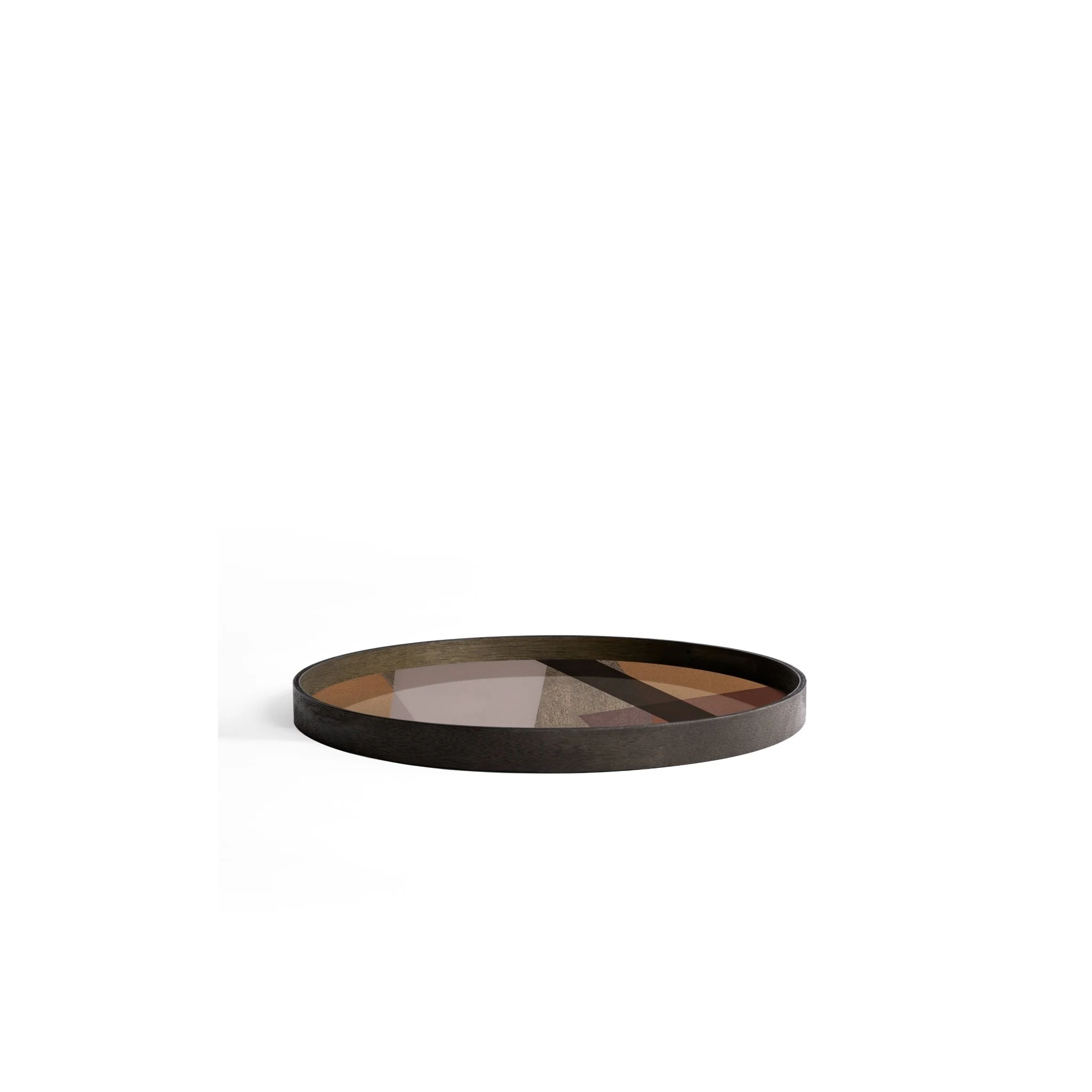 Angle Round Glass Tray - Pinot - Image 3
