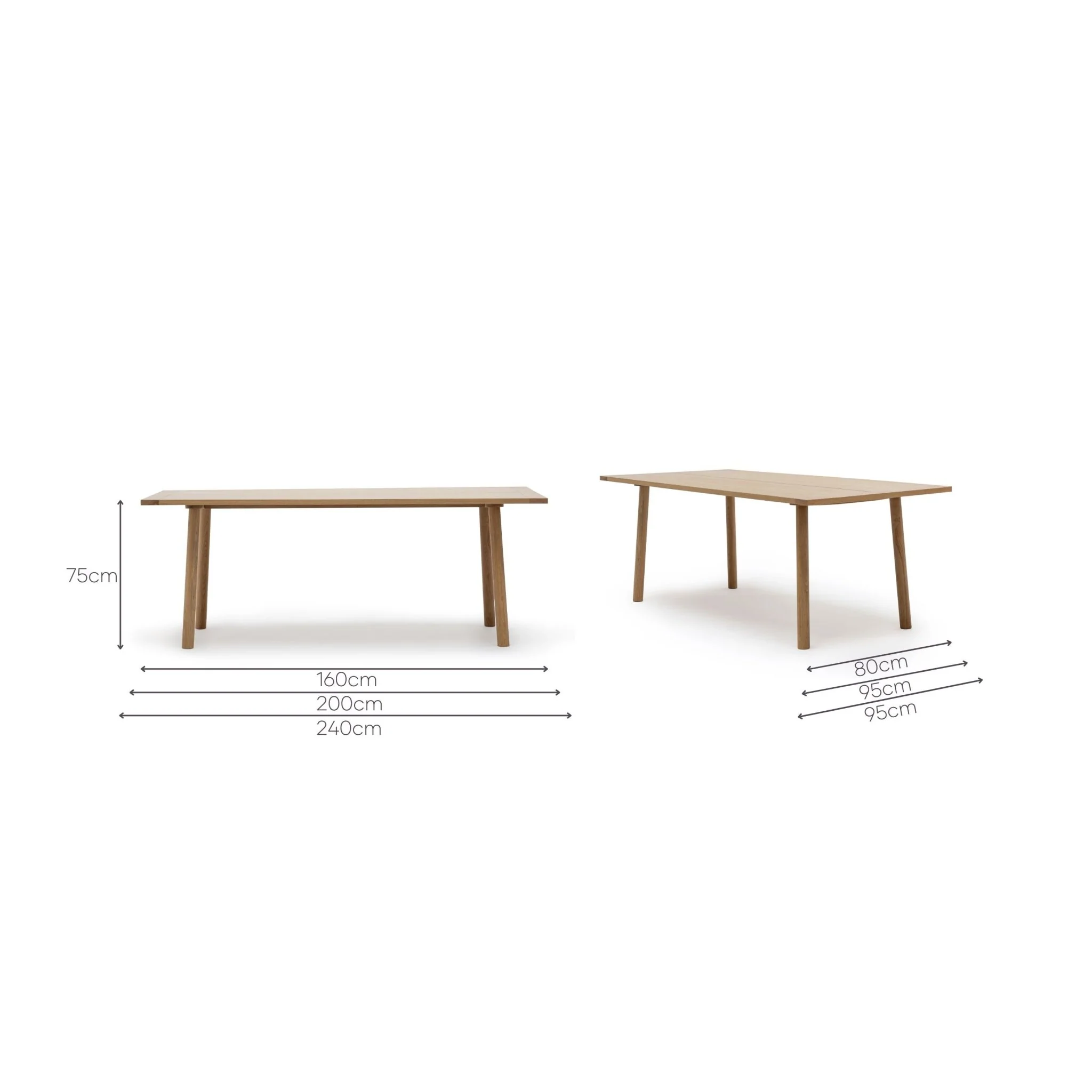 Coco Dining Table - Light Oak - Image 8