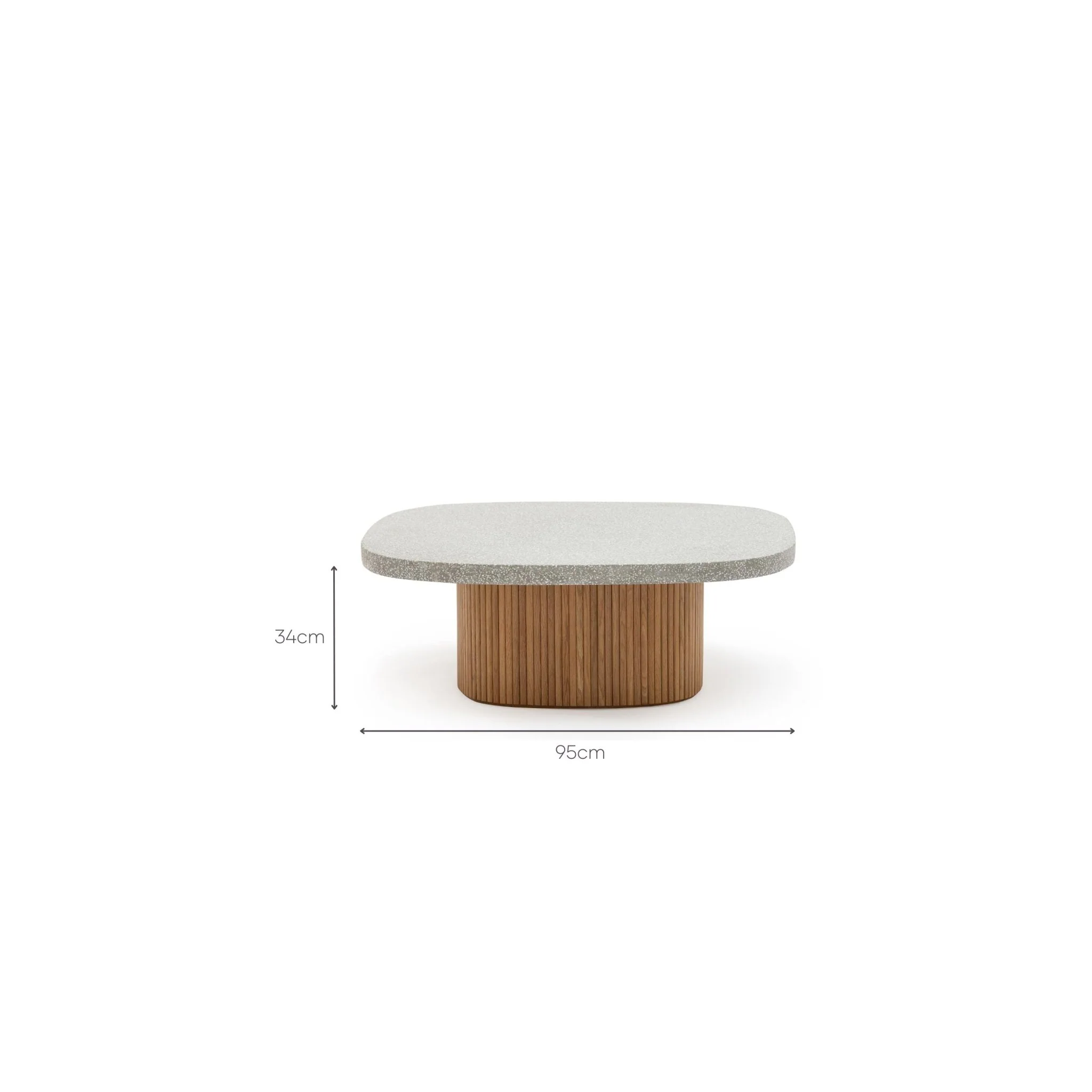 Gion Coffee Table 95 - Light Oak & Warm Grey - Image 6
