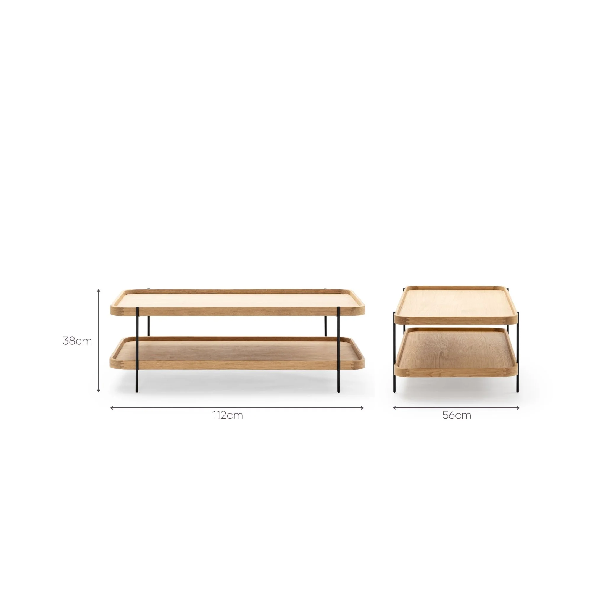 Humla Rectangular Coffee Table - Light Oak - Image 6