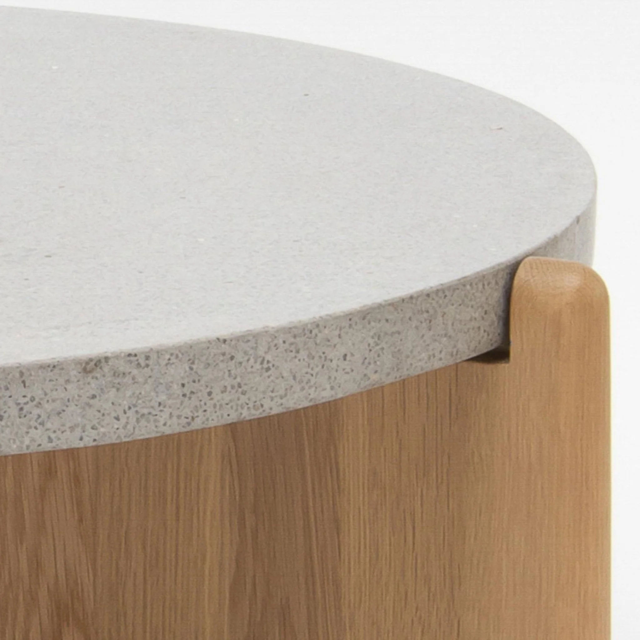 Native Coffee Table - Warm Cement & Light Oak - Image 4