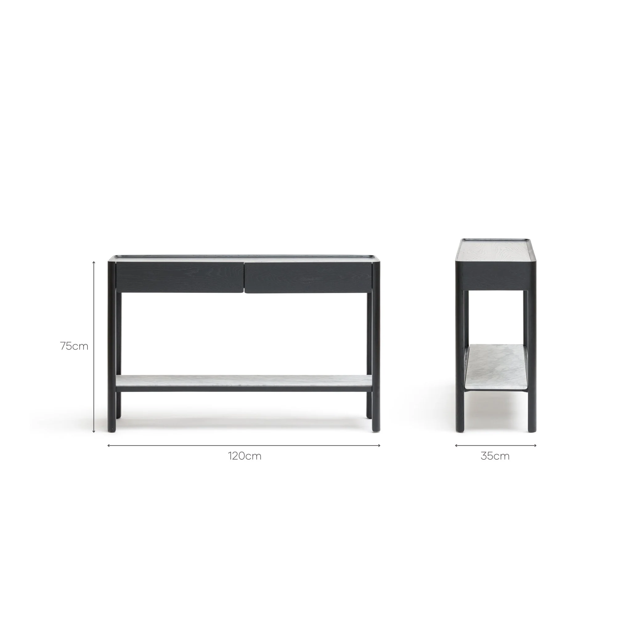 Nell Console - Black Oak & Bianca Carrara - Image 27