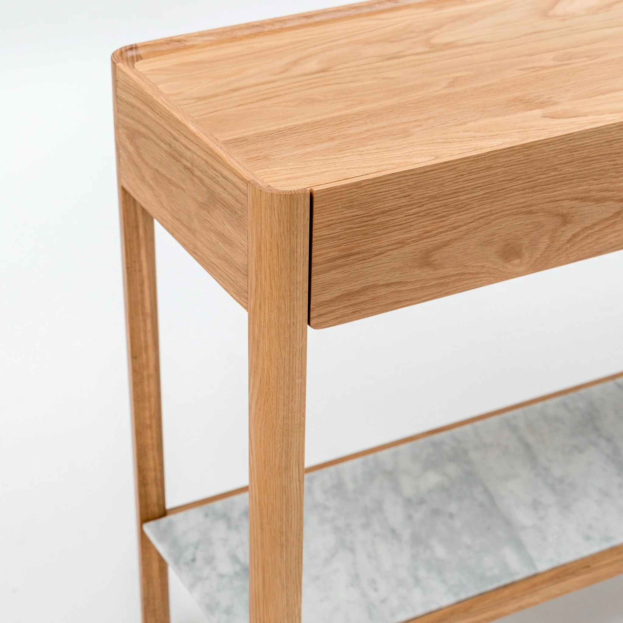 Nell Console - Light Oak & Bianca Carrara - Image 8