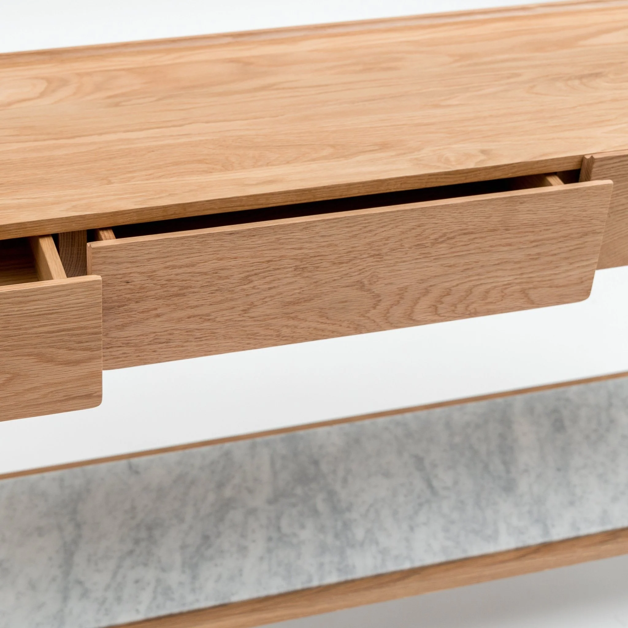 Nell Console - Light Oak & Bianca Carrara - Image 9