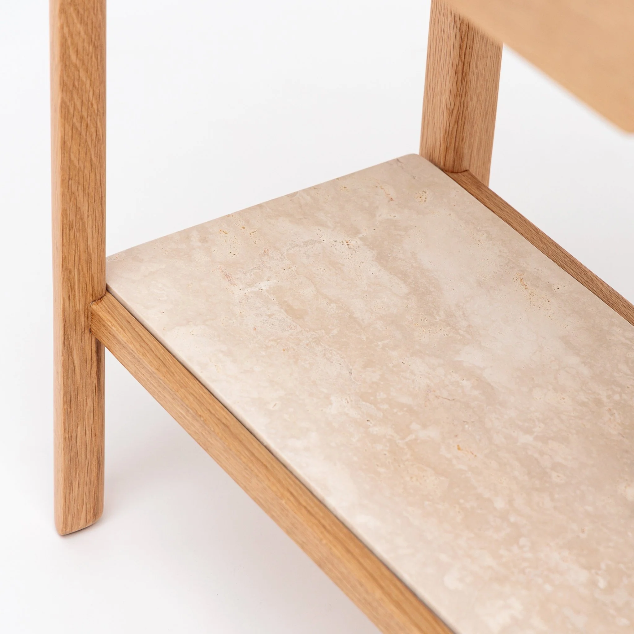 Nell Console - Light Oak & Travertine - Image 11