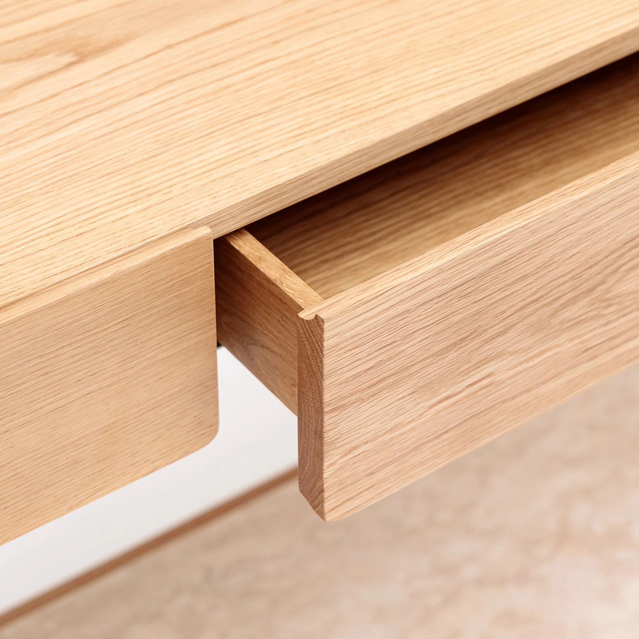 Nell Console - Light Oak & Travertine - Image 13