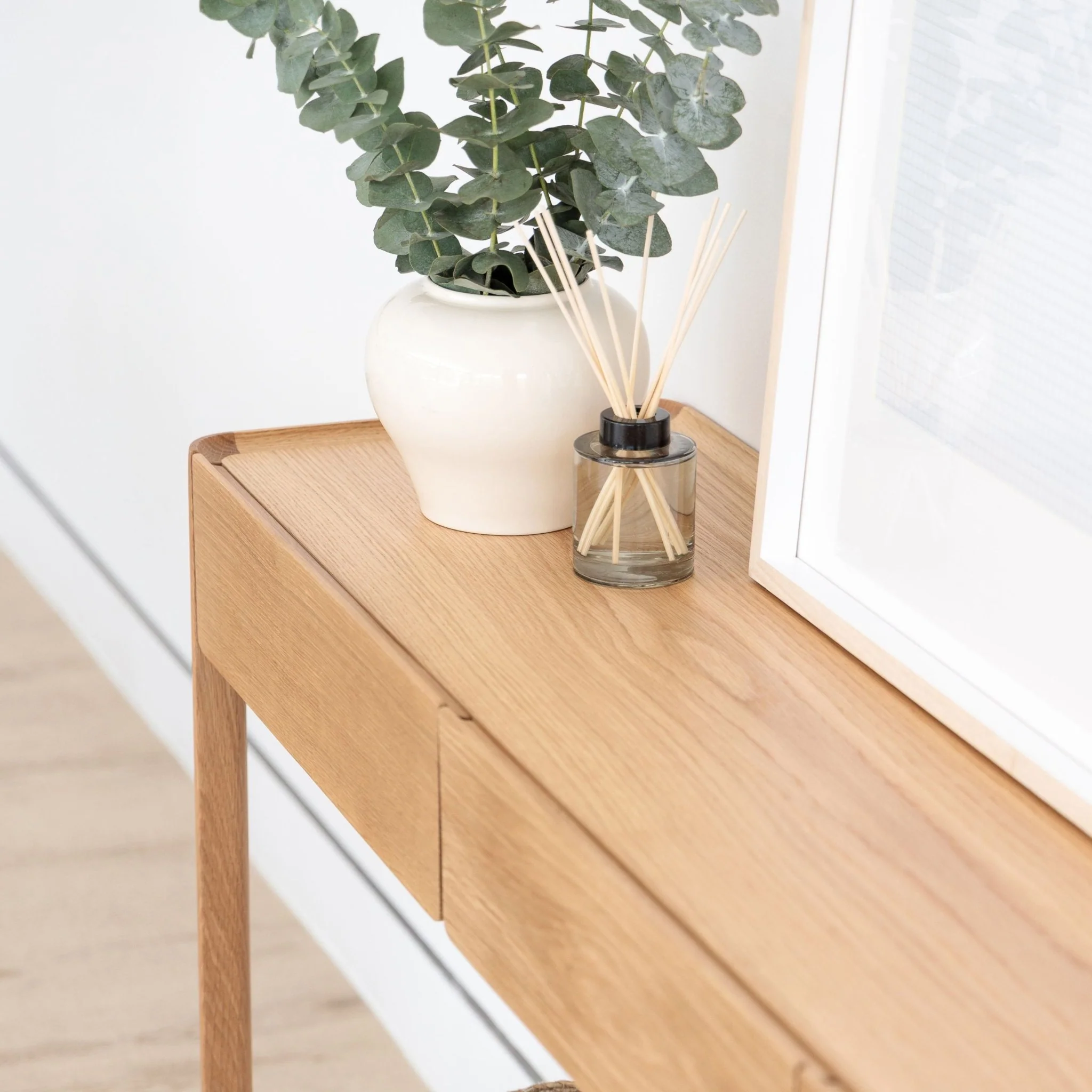 Nell Console - Light Oak & Travertine - Image 21