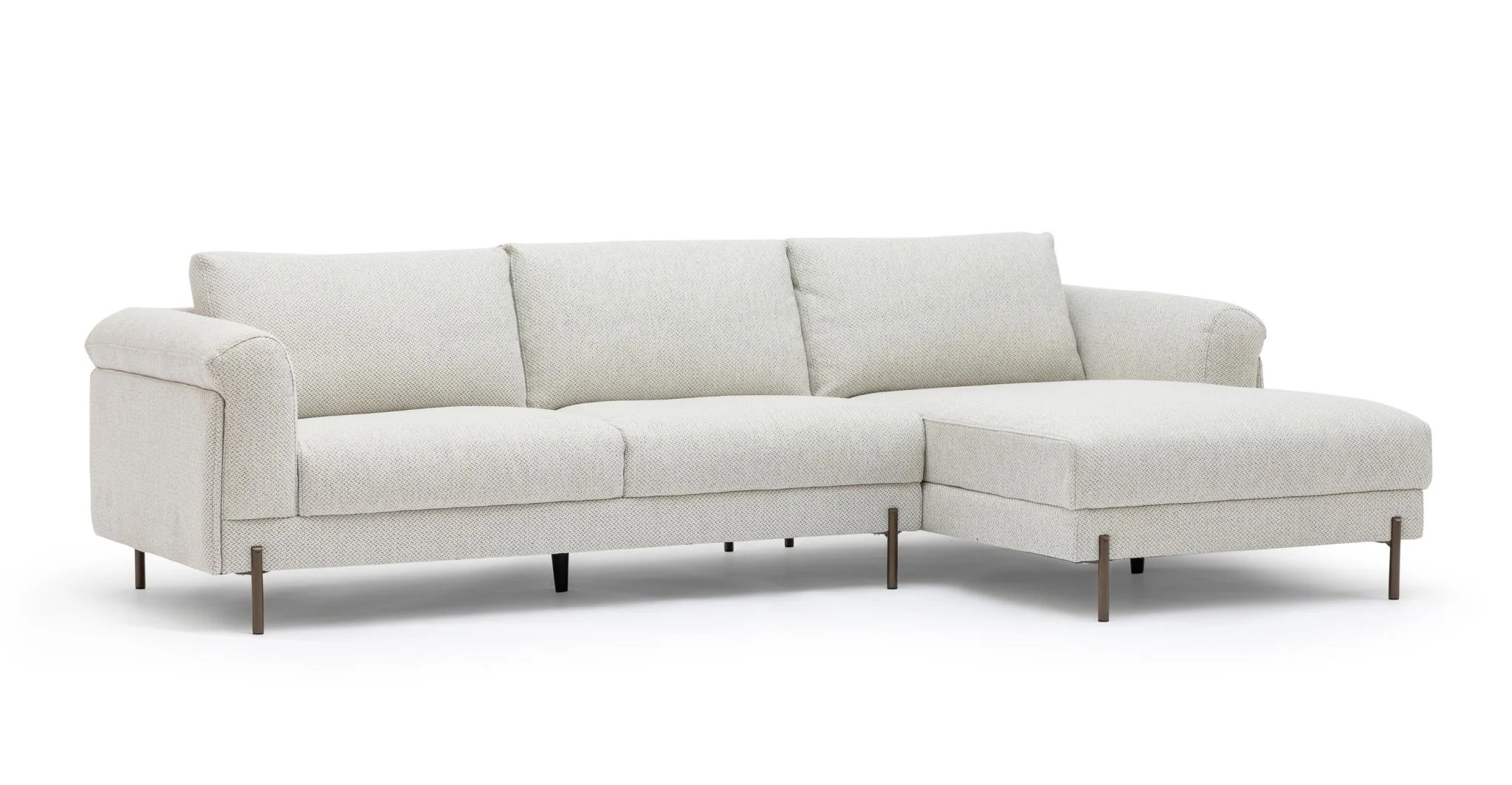 Serena L-Shaped Sofa - Almond Cream - Image 11