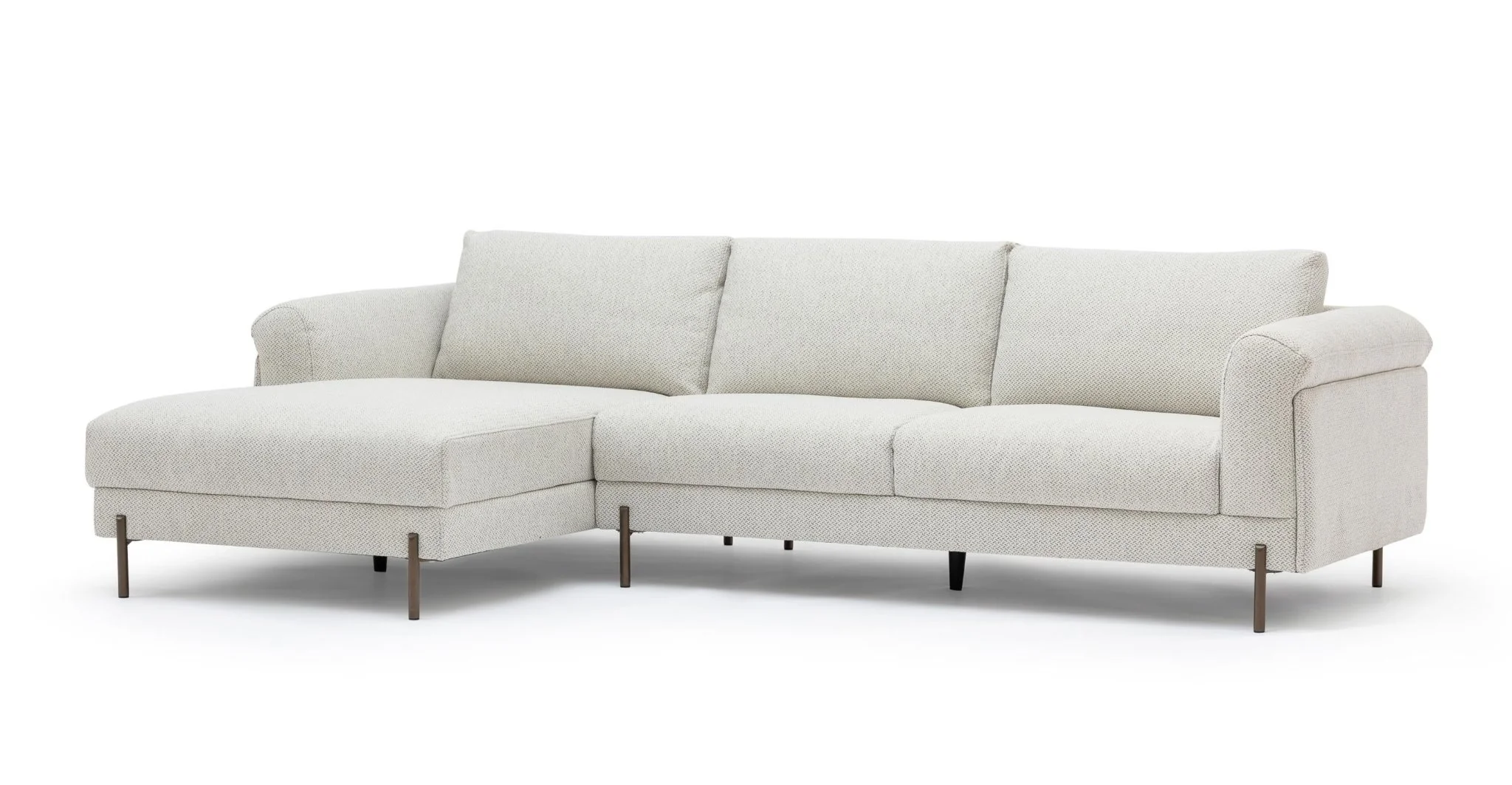 Serena L-Shaped Sofa - Almond Cream - Image 3