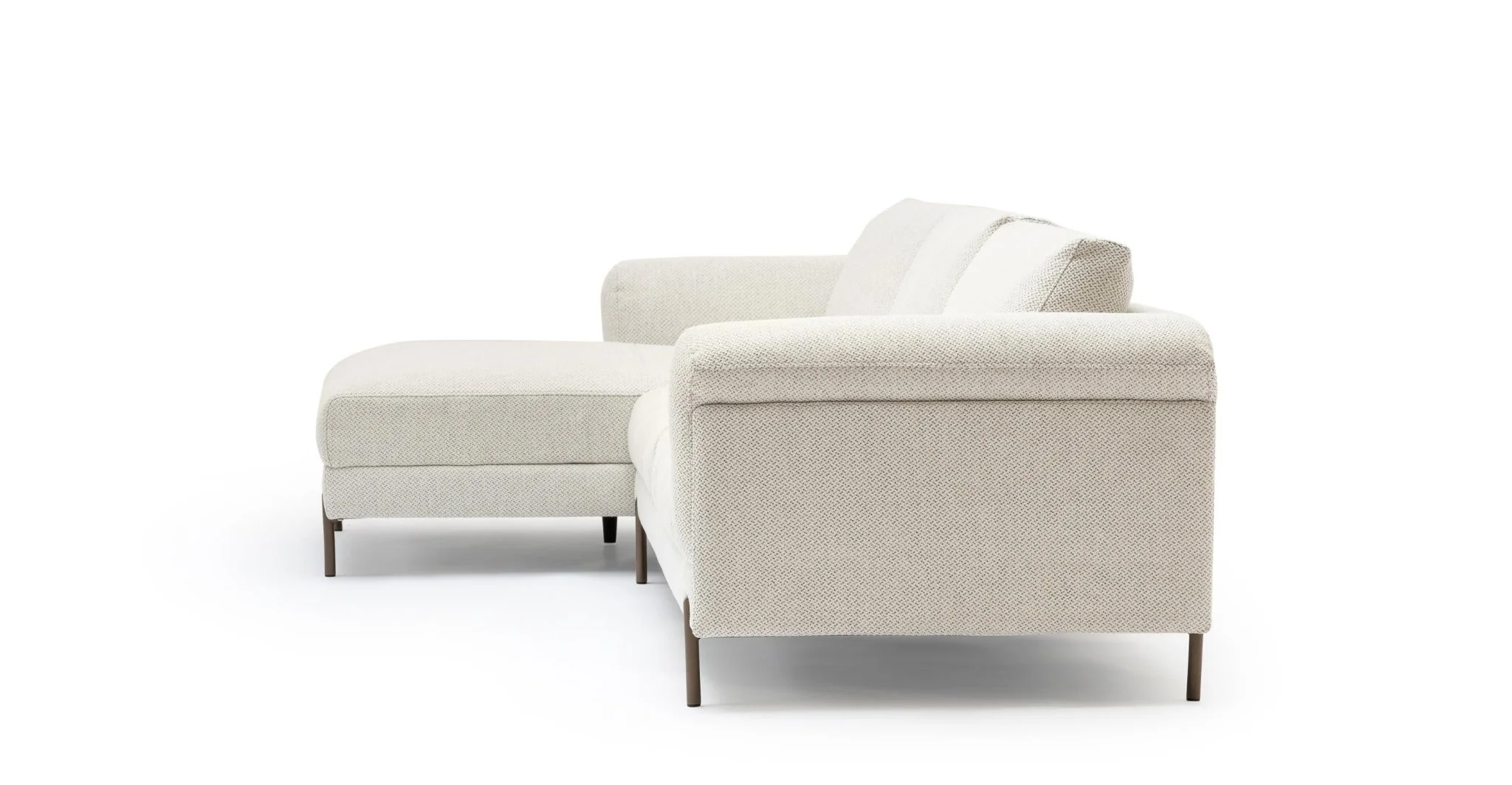 Serena L-Shaped Sofa - Almond Cream - Image 4