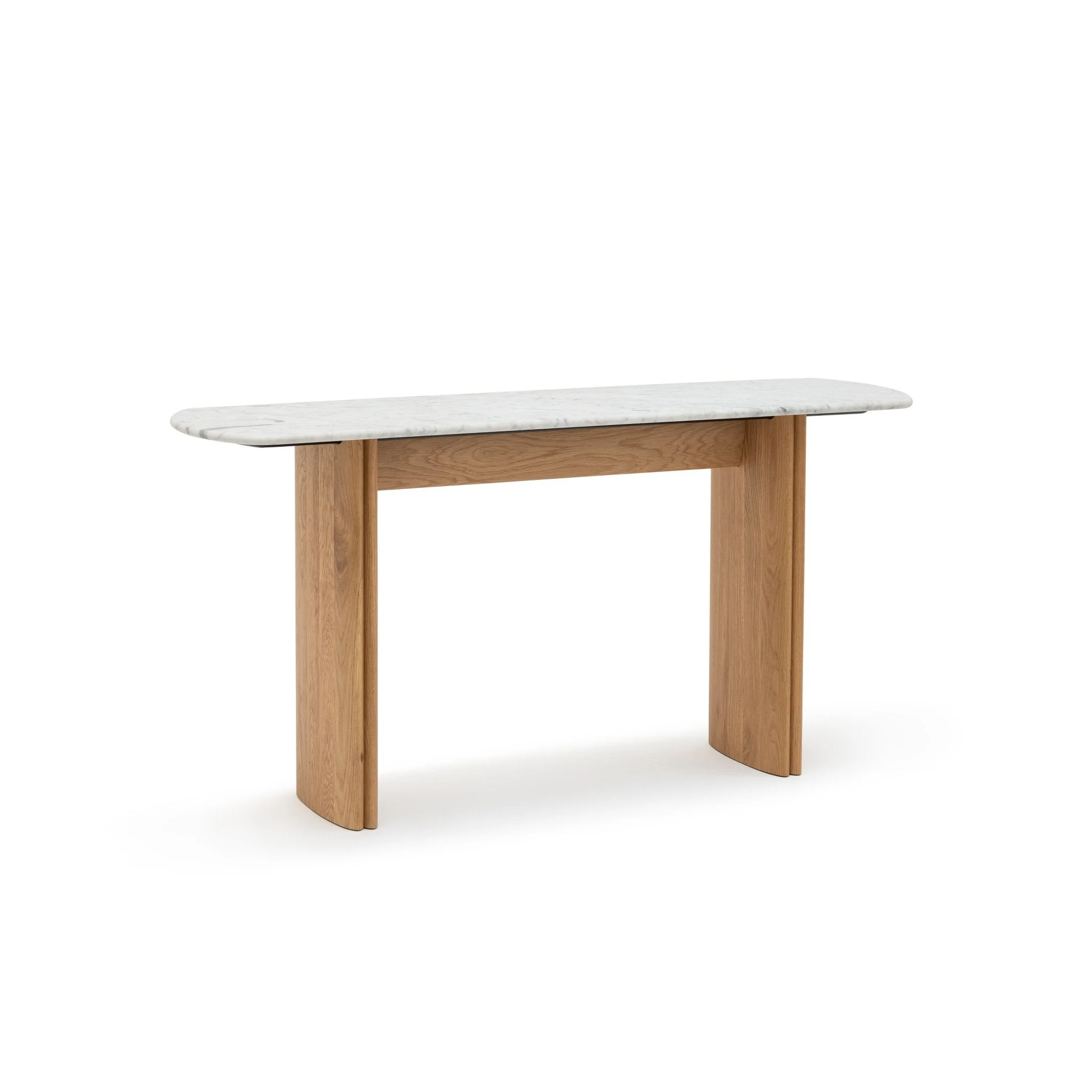 Tathra Console - Light Oak & Bianca Carrara - Image 3