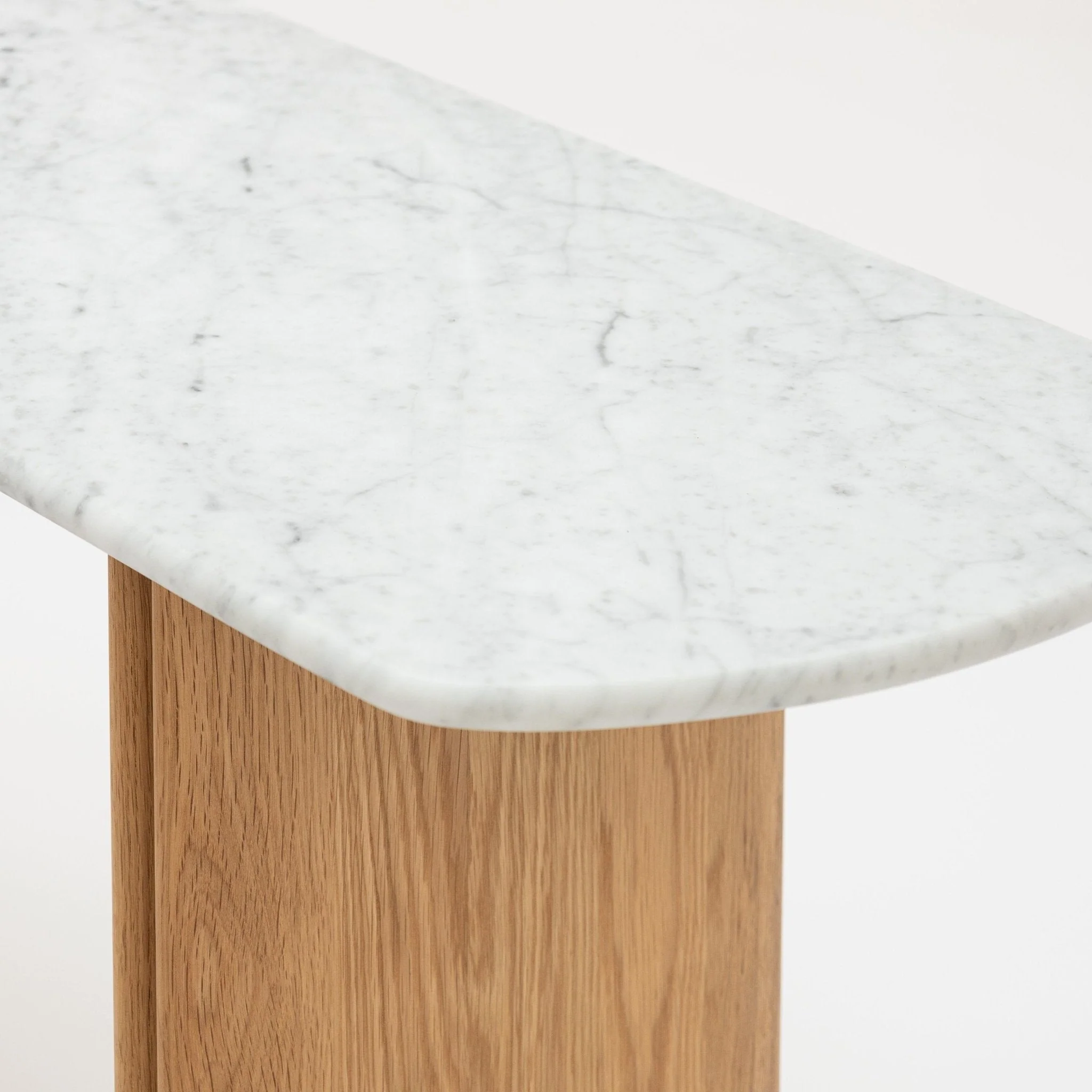 Tathra Console - Light Oak & Bianca Carrara - Image 6