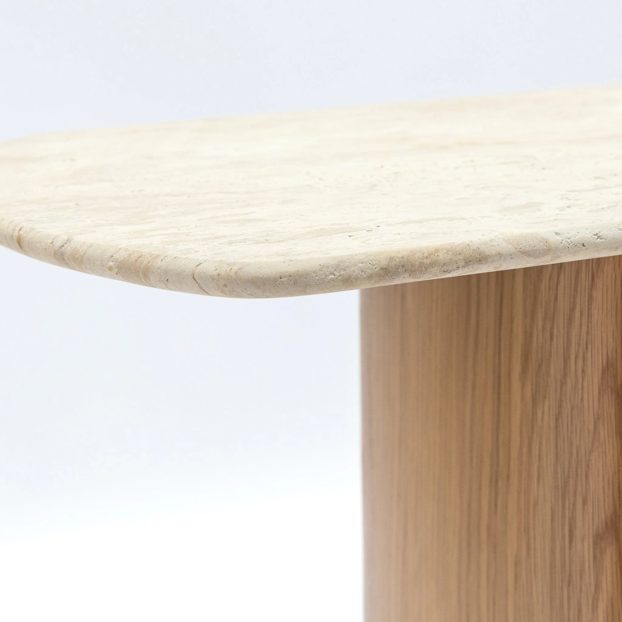 Tathra Console - Light Oak & Travertine - Image 8