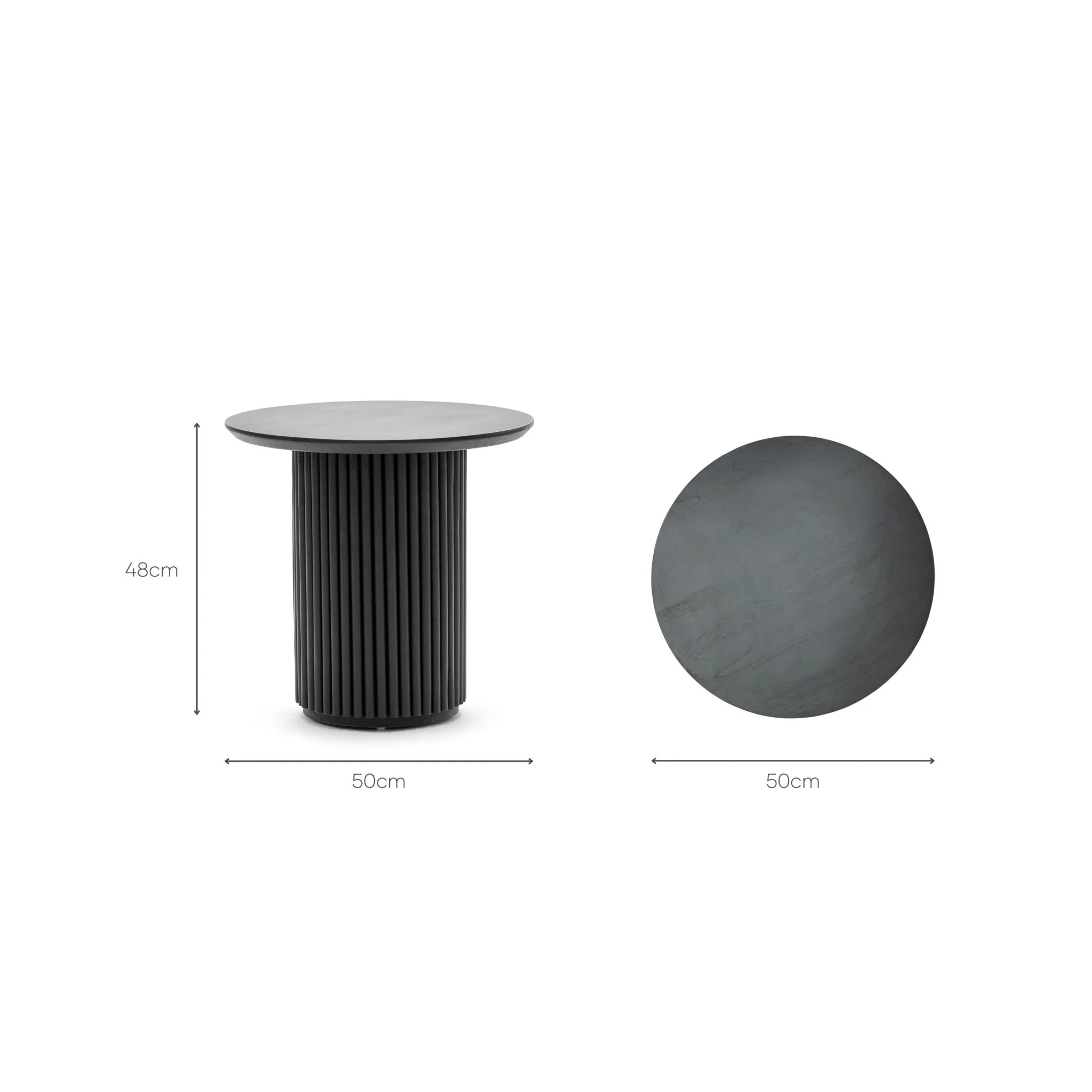Verona Side Table - Black - Image 9